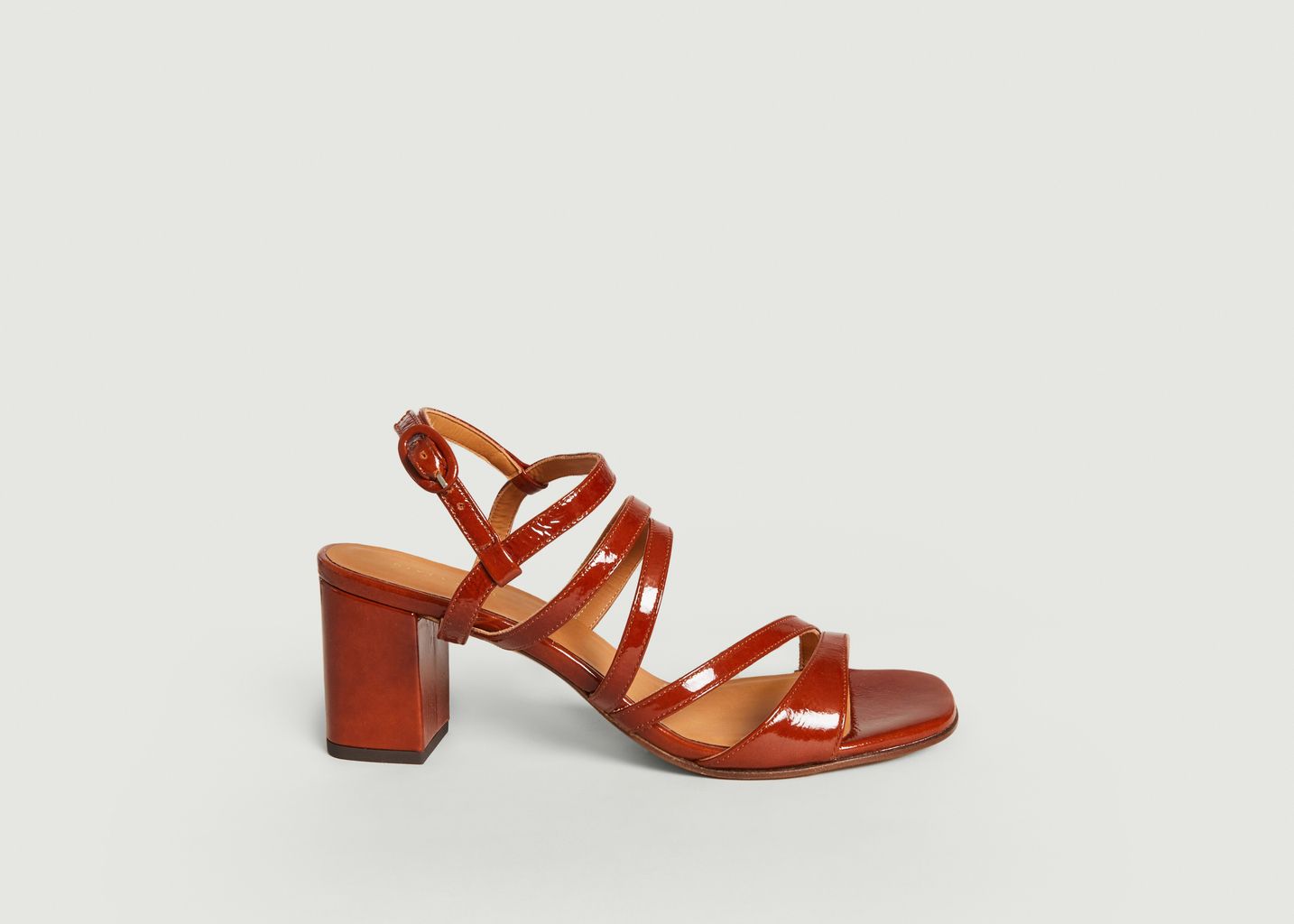 Sandales cuir vernis N°653 - Rivecour