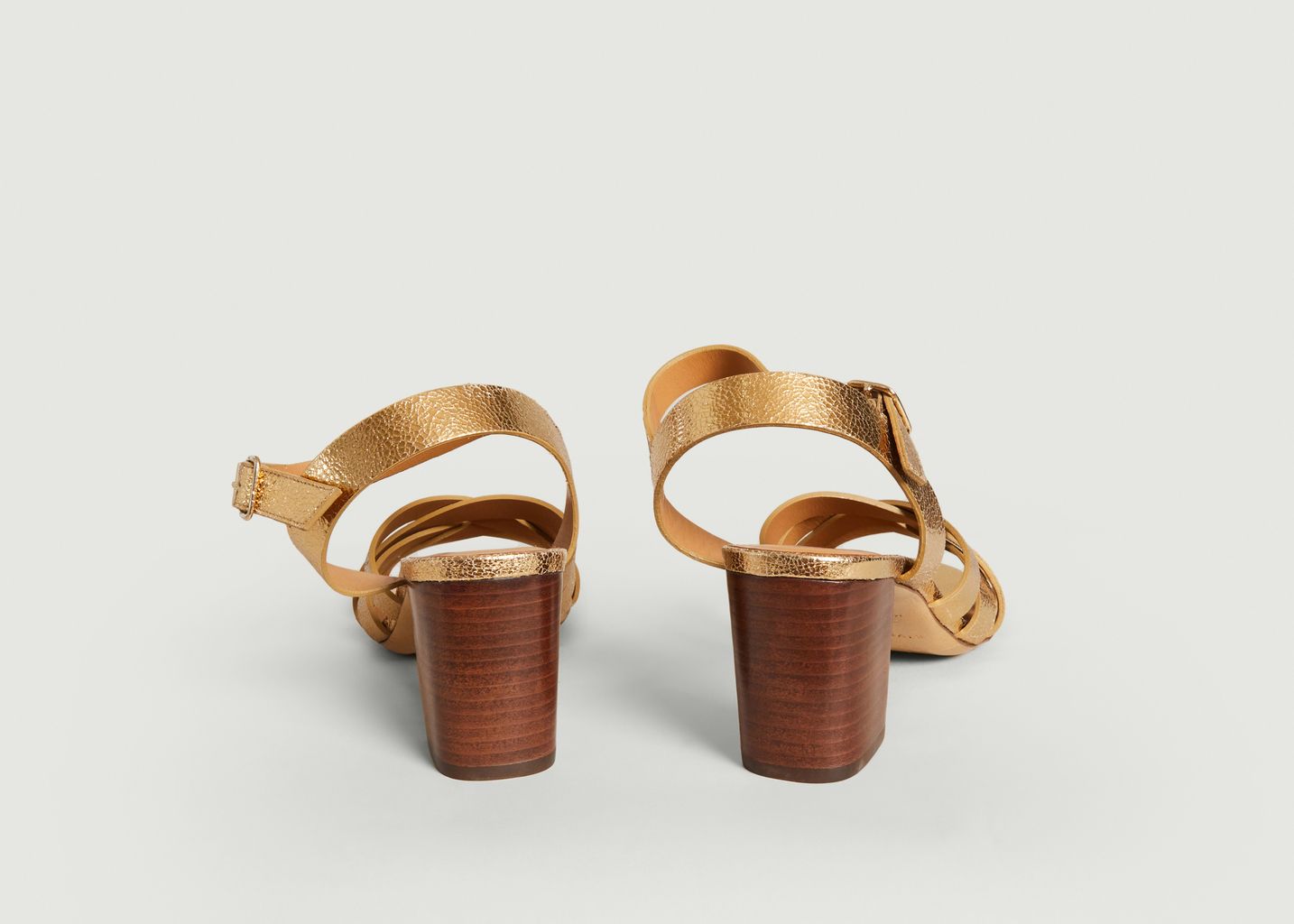 Cracked leather sandals - Rivecour