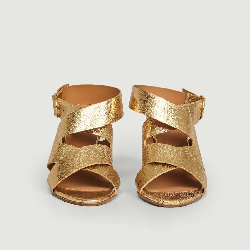 Sandales en cuir craquelé n°96 - Rivecour