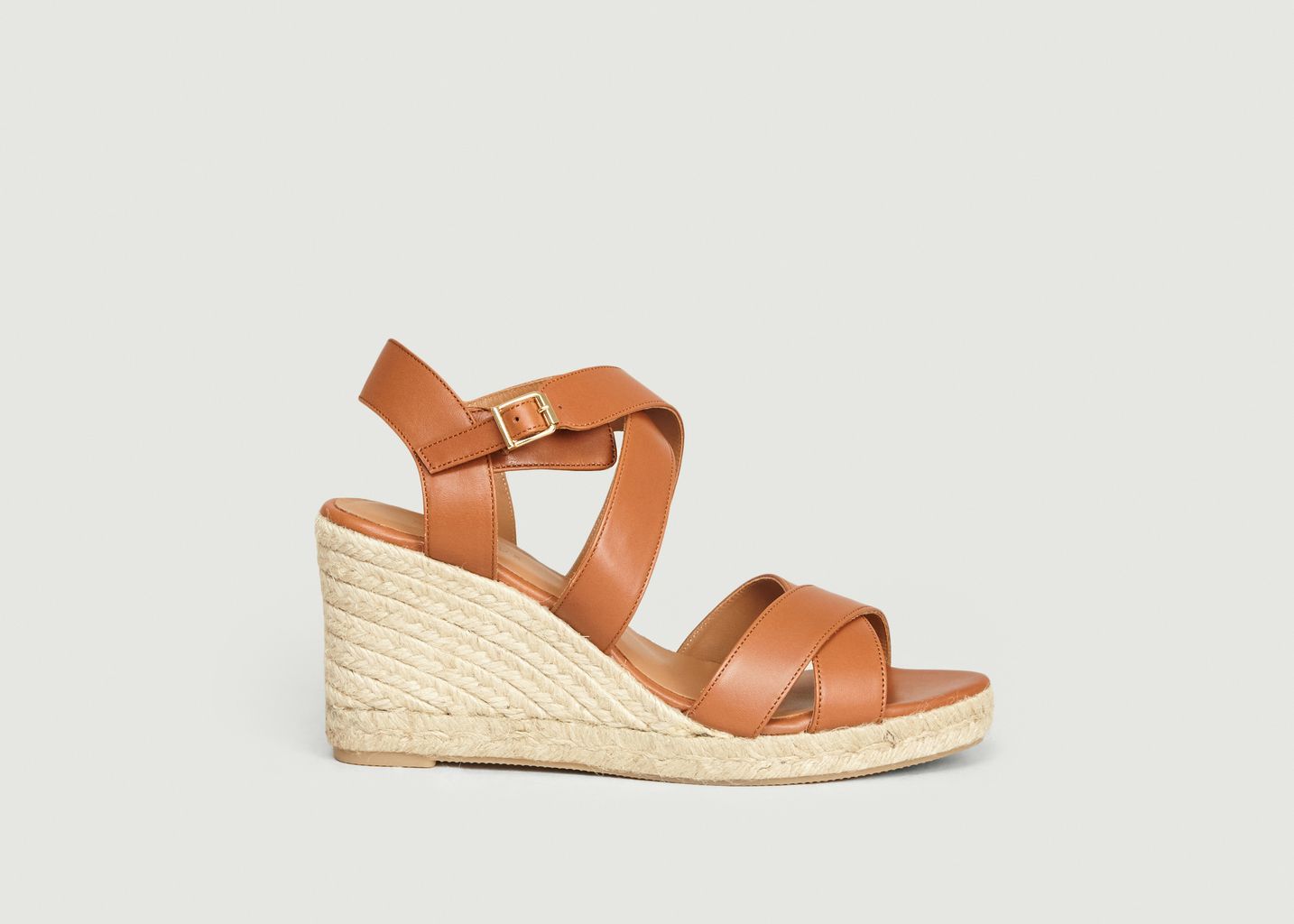 Sandales compensées en cuir n°192 - Rivecour