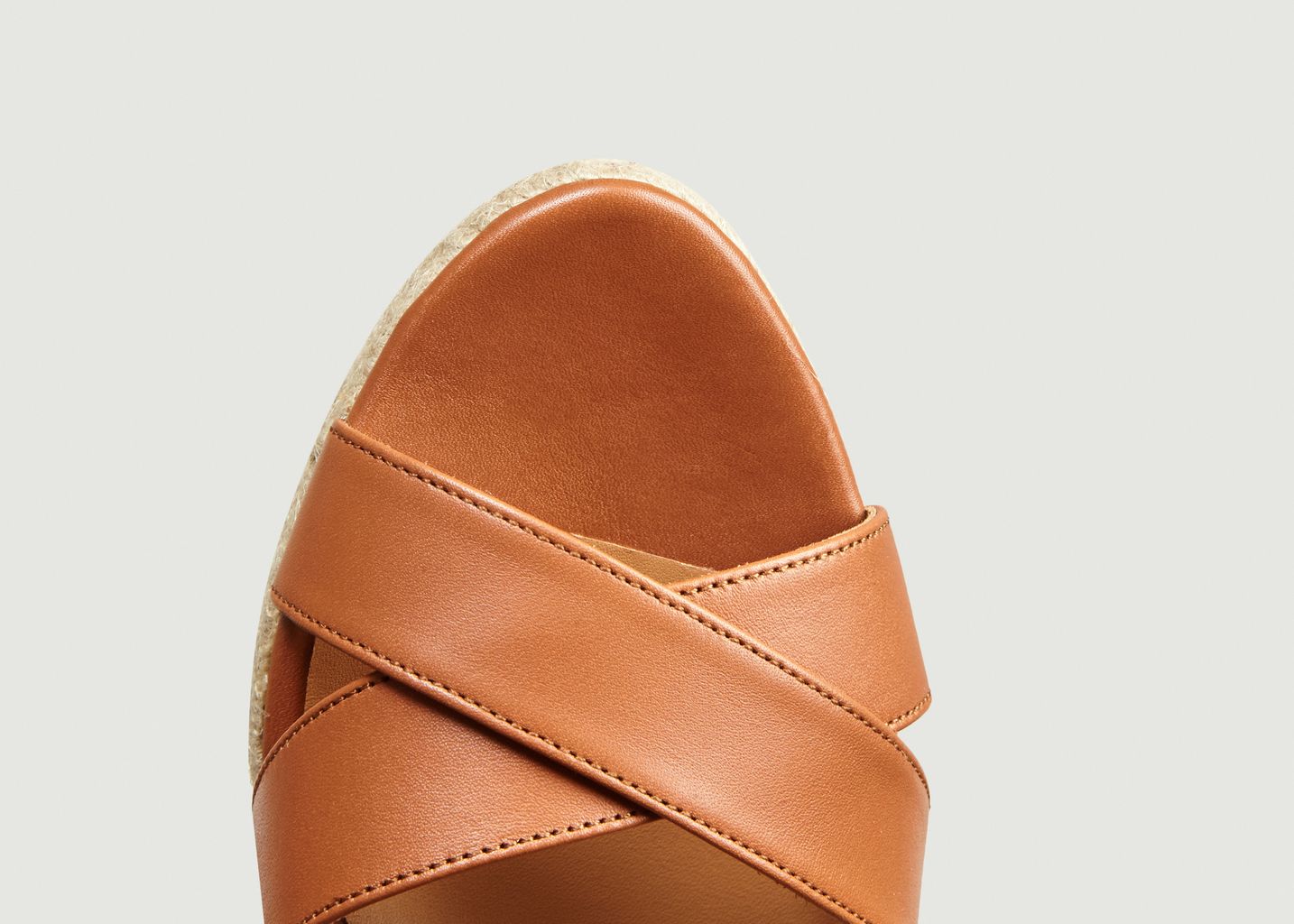 Sandales compensées en cuir n°192 - Rivecour