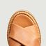 Noémie Platform Wedge Leather Sandals - Clergerie