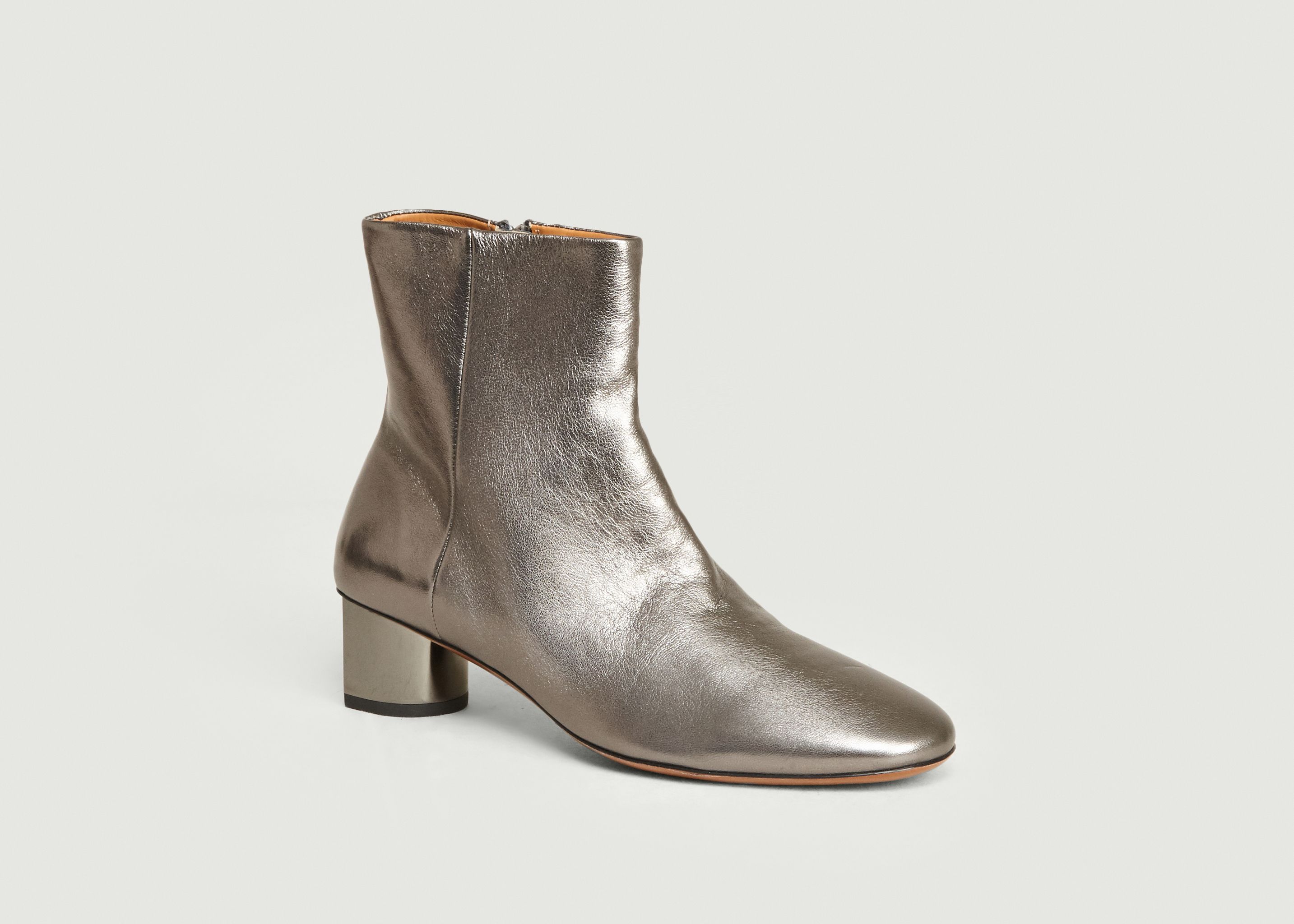 Paige metallic leather ankle boots - Clergerie