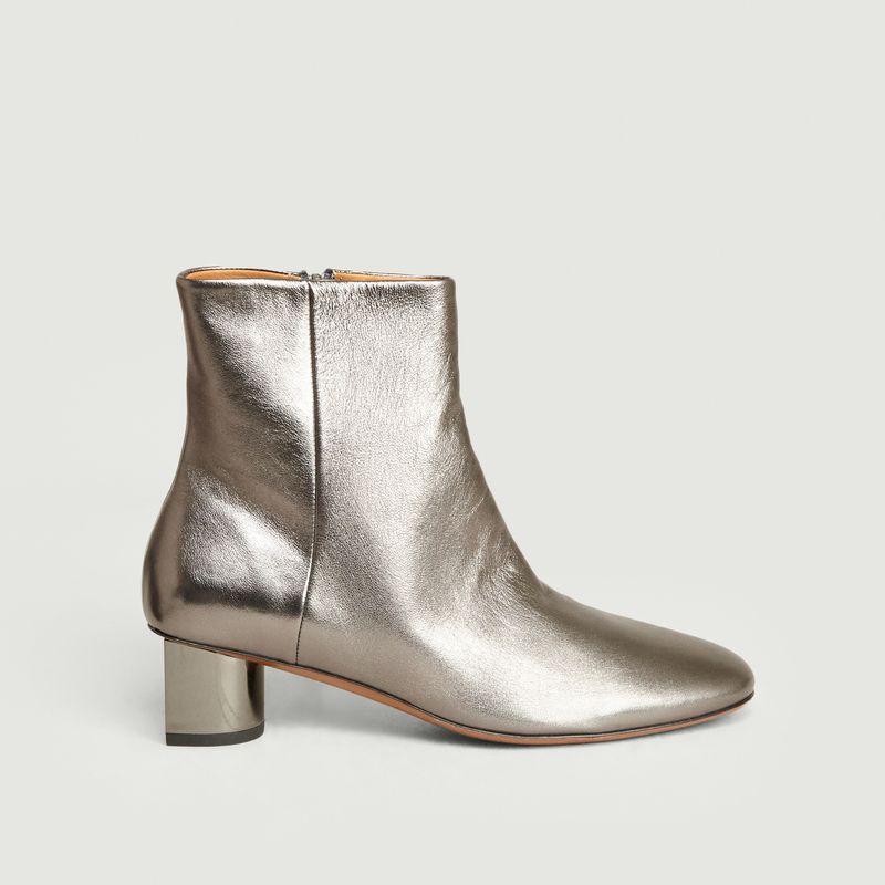 Paige metallic leather ankle boots - Clergerie