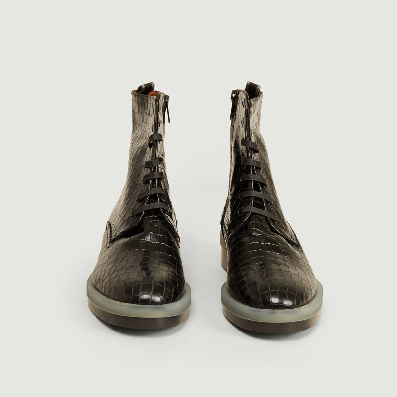 Bottines en cuir façon croco Robyn - Clergerie
