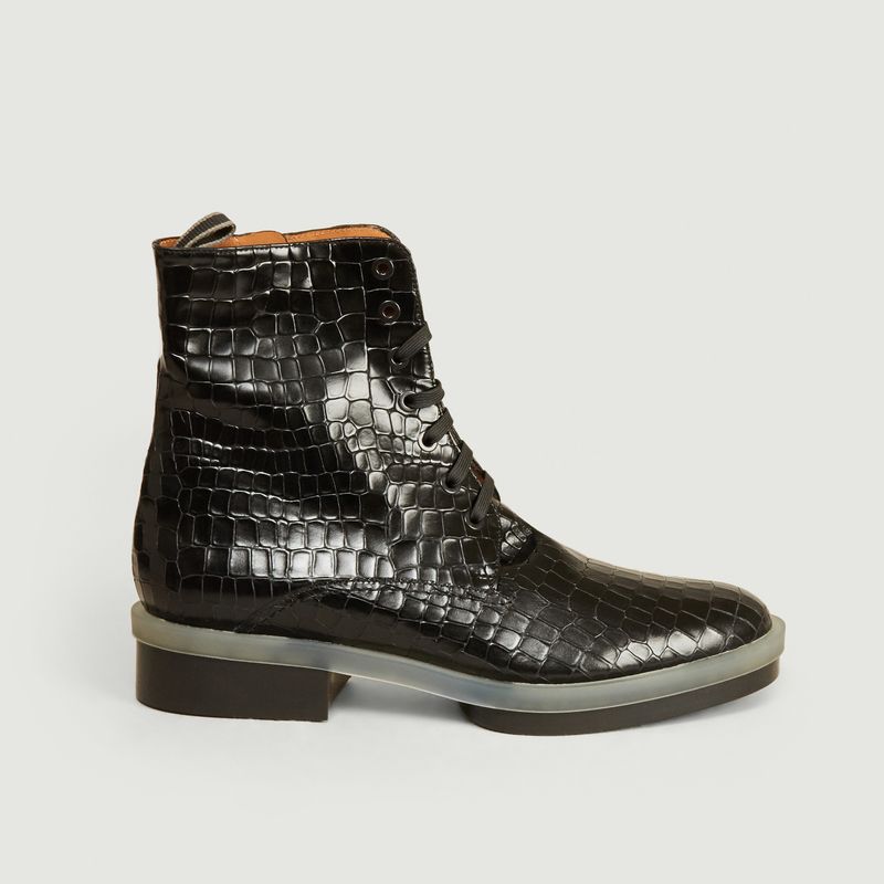 Bottines en cuir façon croco Robyn - Clergerie