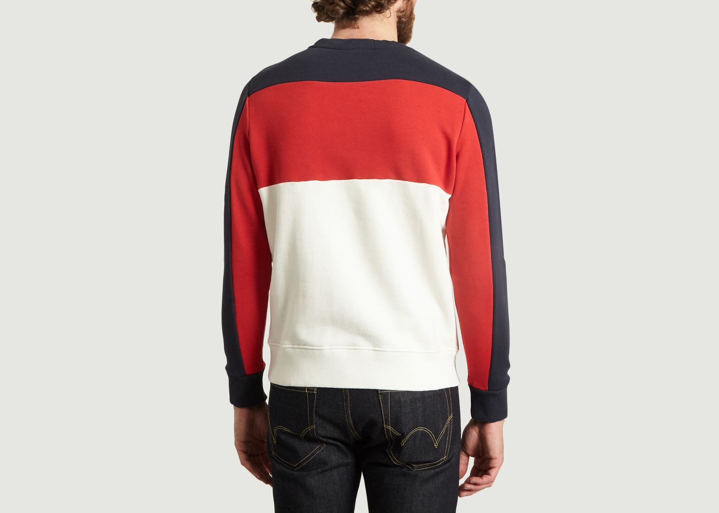 Sweatshirt Tricolore Broderie Chevron - Ron Dorff