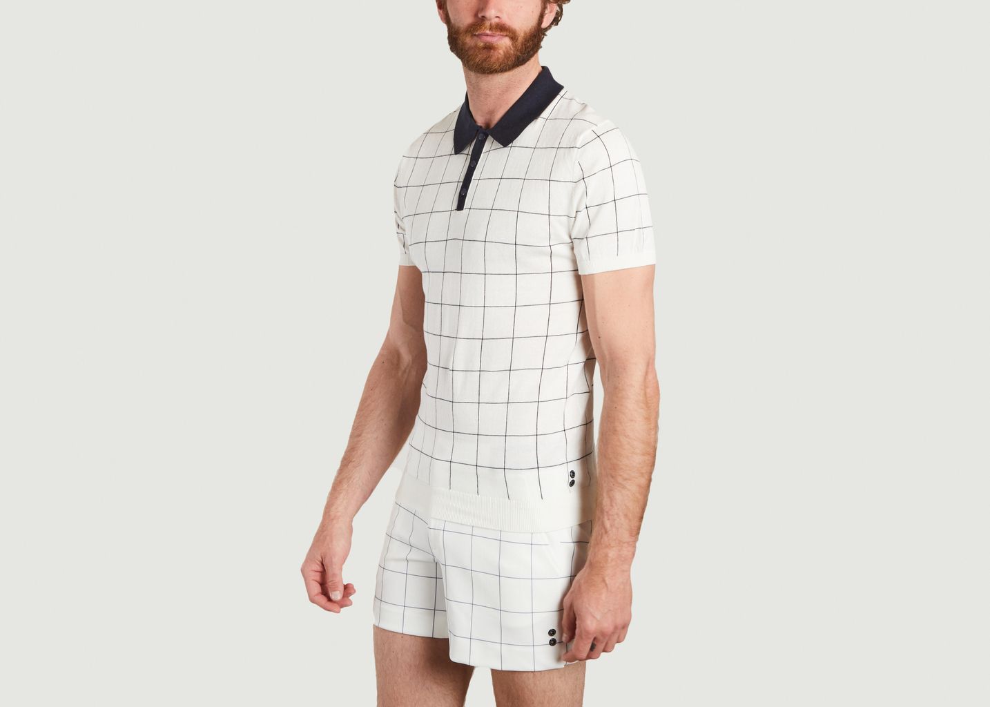 Polo de tennis ajusté à carreaux - Ron Dorff
