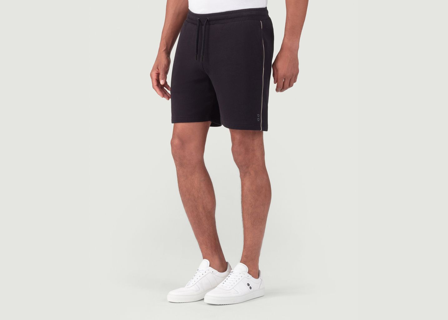 Cotton Piqué Jogging Shorts w. Piping - Ron Dorff