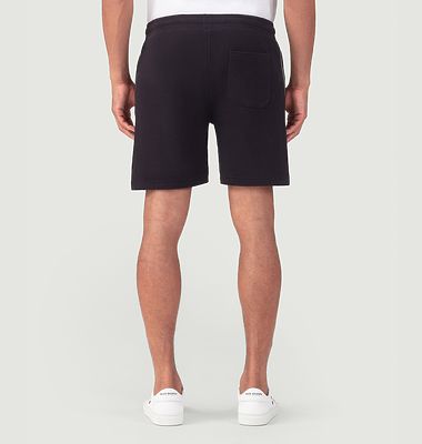 Cotton Piqué Jogging Shorts w. Piping