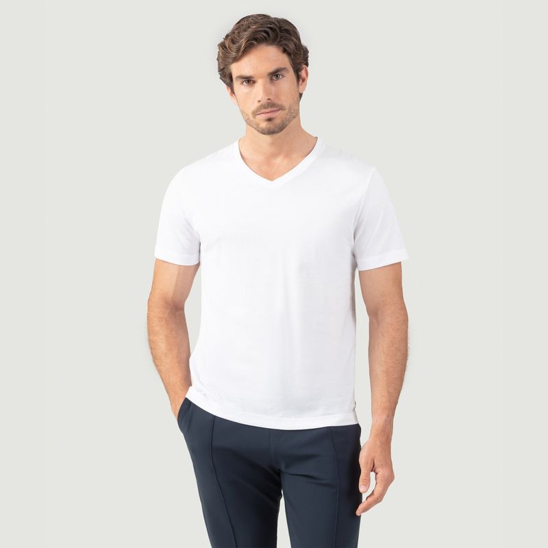 Eyelet Edition V-neck T-shirt - Ron Dorff