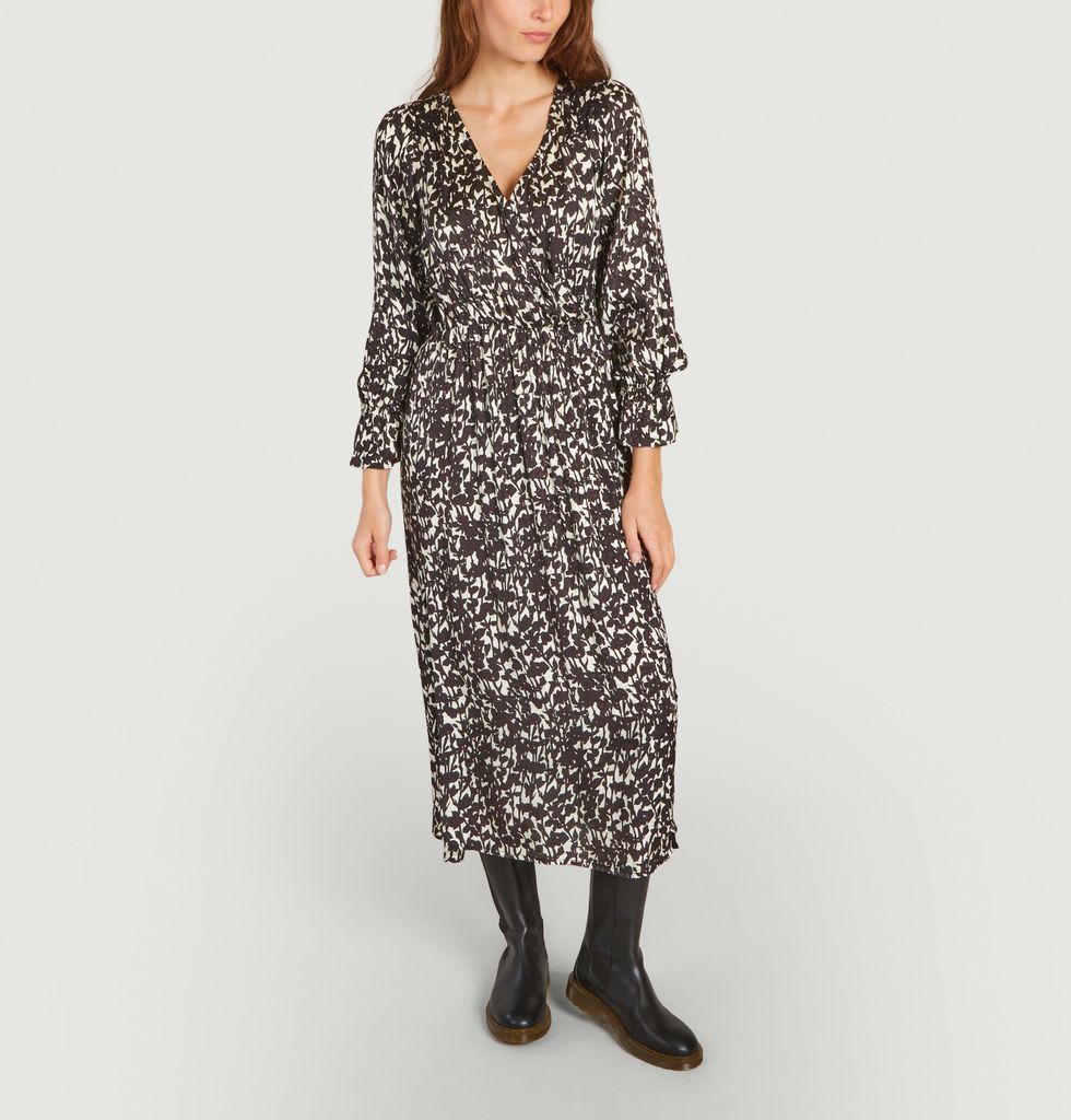 Robe longue imprimée Noir Roseanna L’Exception