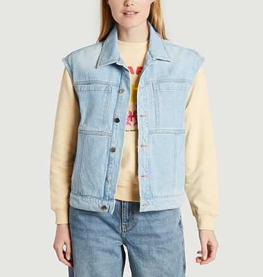 Veste en jean sans manche Christie