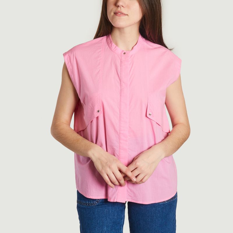 Mike Emiliano Cotton Sleeveless Blouse - Roseanna