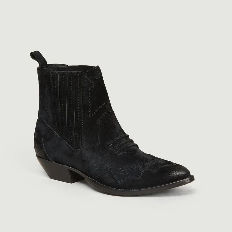 bottines daim noir