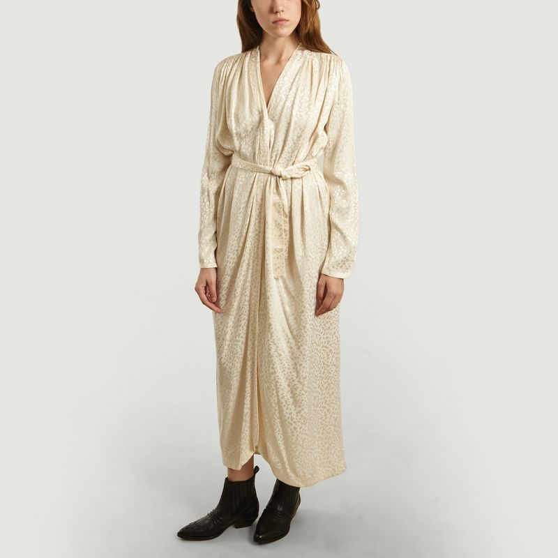 Robe Longue Mercy Jacquard Ivoire - Roseanna