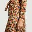 matière Cats Floral Pattern Silk Dress - Roseanna