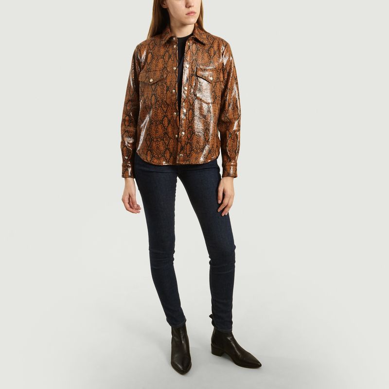 Chemise Wilson en Cuir Façon Python - Roseanna