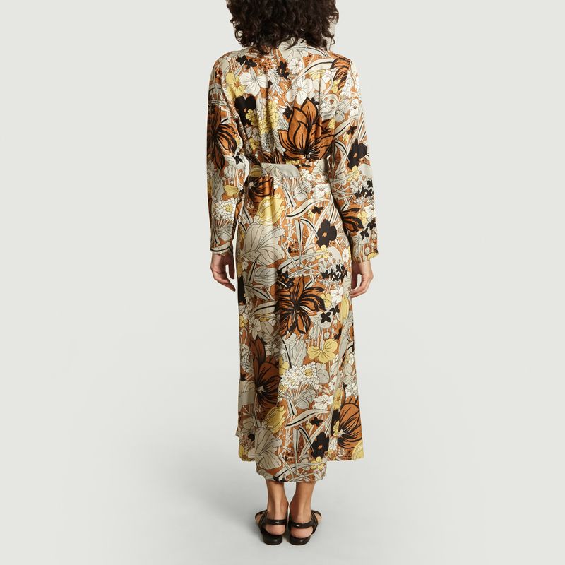 Robe Cats portefeuille imprimée fleurs - Roseanna