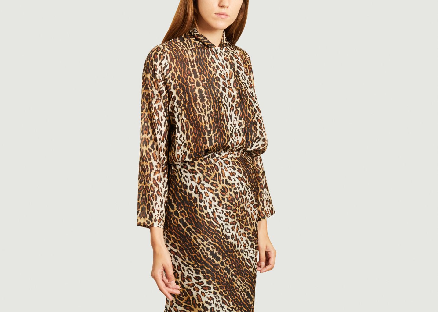 Blouse en soie imprimé léopard Tily Gabriella - Roseanna