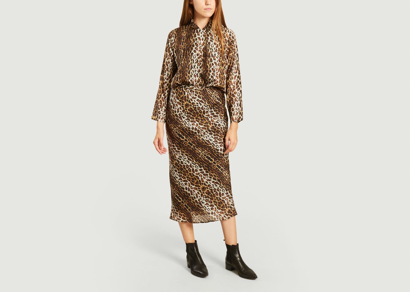 Blouse en soie imprimé léopard Tily Gabriella - Roseanna