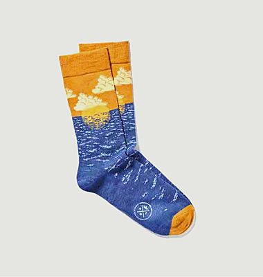 Sunset pattern socks