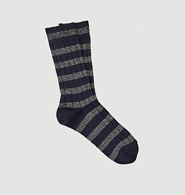 Striped night socks