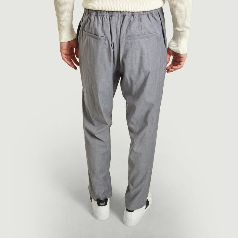 Pantalon en laine avec taille élastiquée - Rue Begand