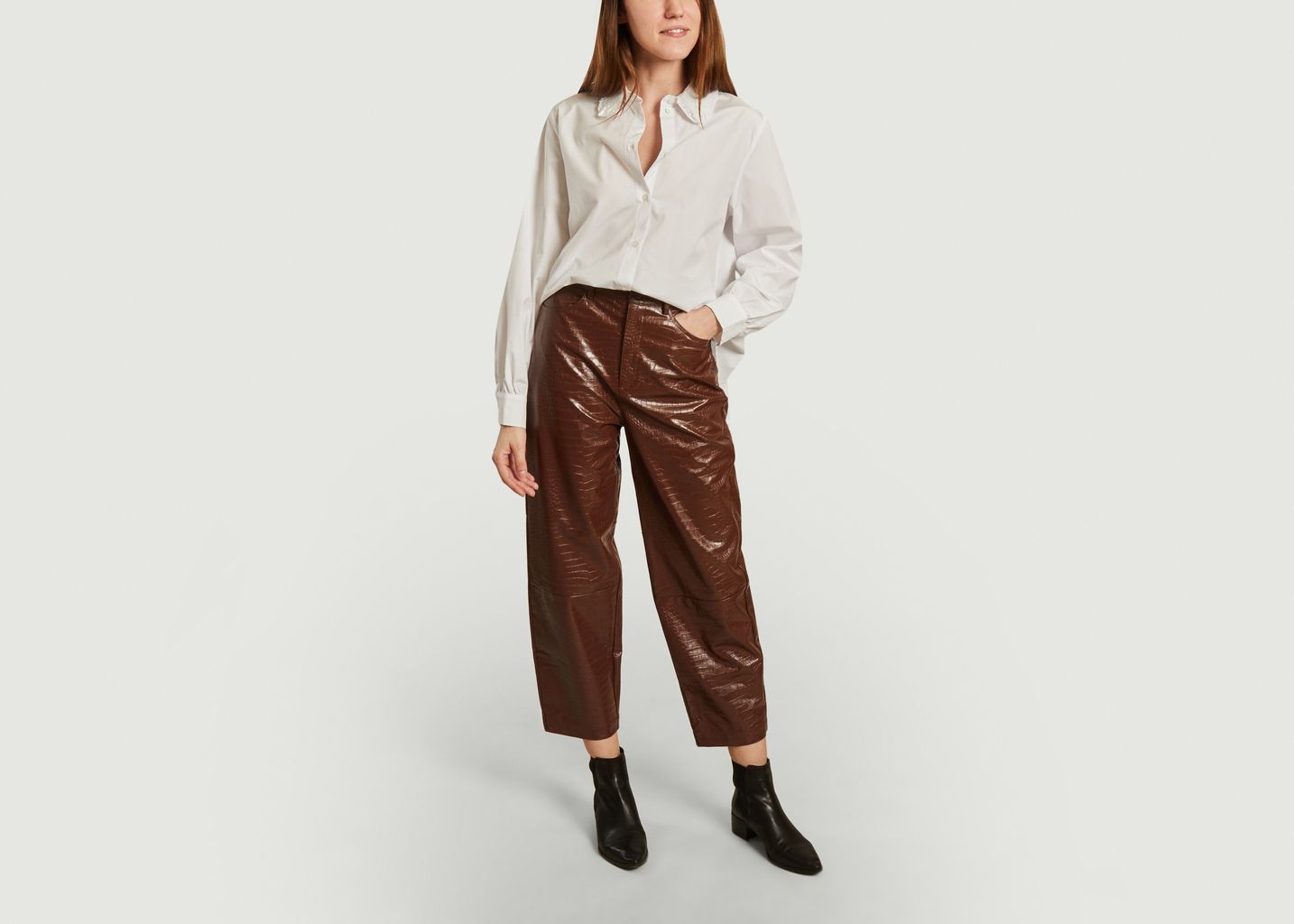Pantalon Myla façon croco - Samsoe Samsoe