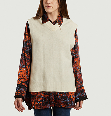 Pull sans manche en laine Amar