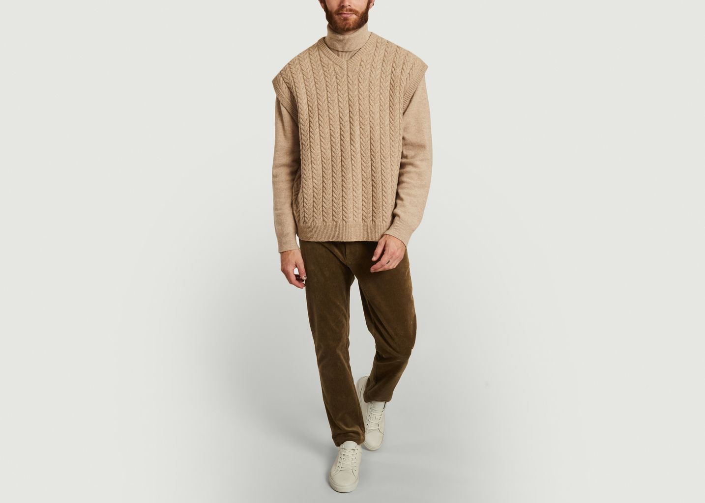 Pull sans manche à torsades en laine Wyatt - Samsoe Samsoe