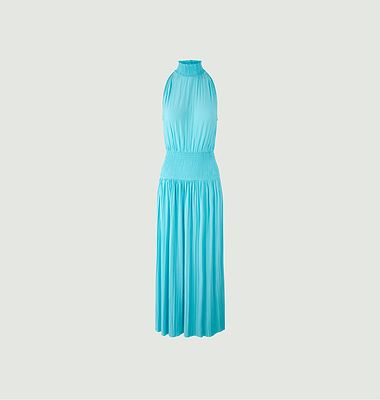 Uma sleeveless pleated maxi dress