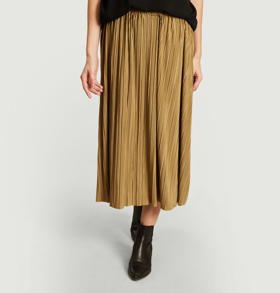 Pleated skirt Uma Khaki Samsoe & Samsoe | L’Exception
