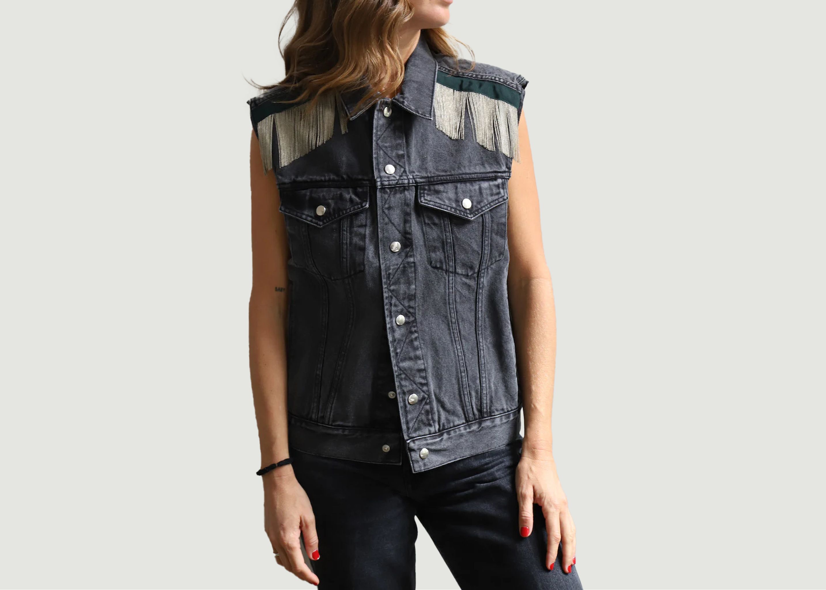 Dalia Chains denim jacket - Sarah de Saint Hubert