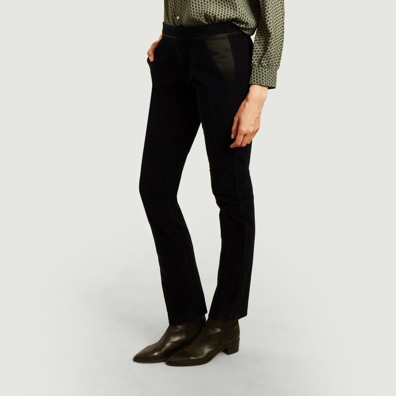 Pantalon droit en velours Uma - Sarah de Saint Hubert