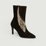 Frankie suede leather and chain boots - Sarah de Saint Hubert