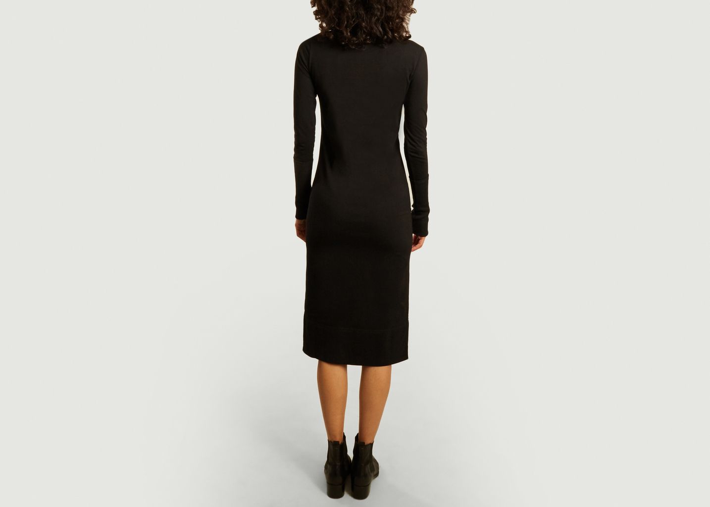 Nina turtleneck long sleeves mid-length dress - Sarah de Saint Hubert