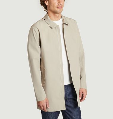 Straight mid-length Key trench coat