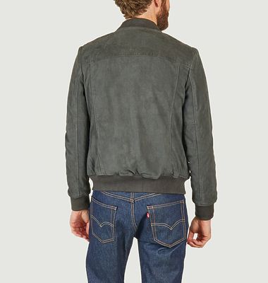 LC300 suede leather bomber jacket