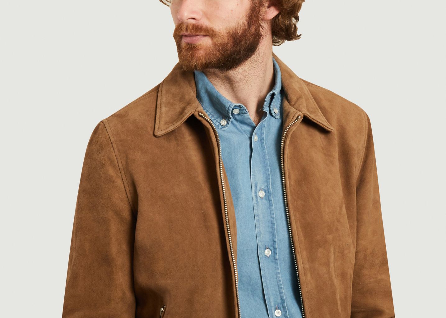 Lcyaless suede leather zipped jacket - Schott NYC