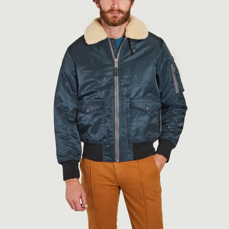 Bomber jacket with removable collar  - Schott NYC