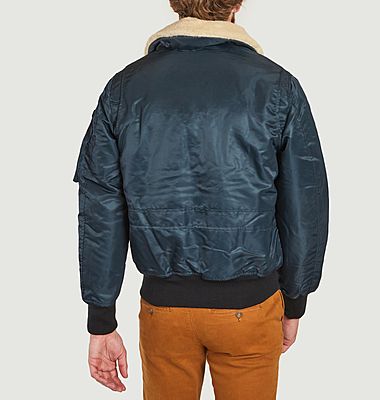 Bomber jacket with removable collar 