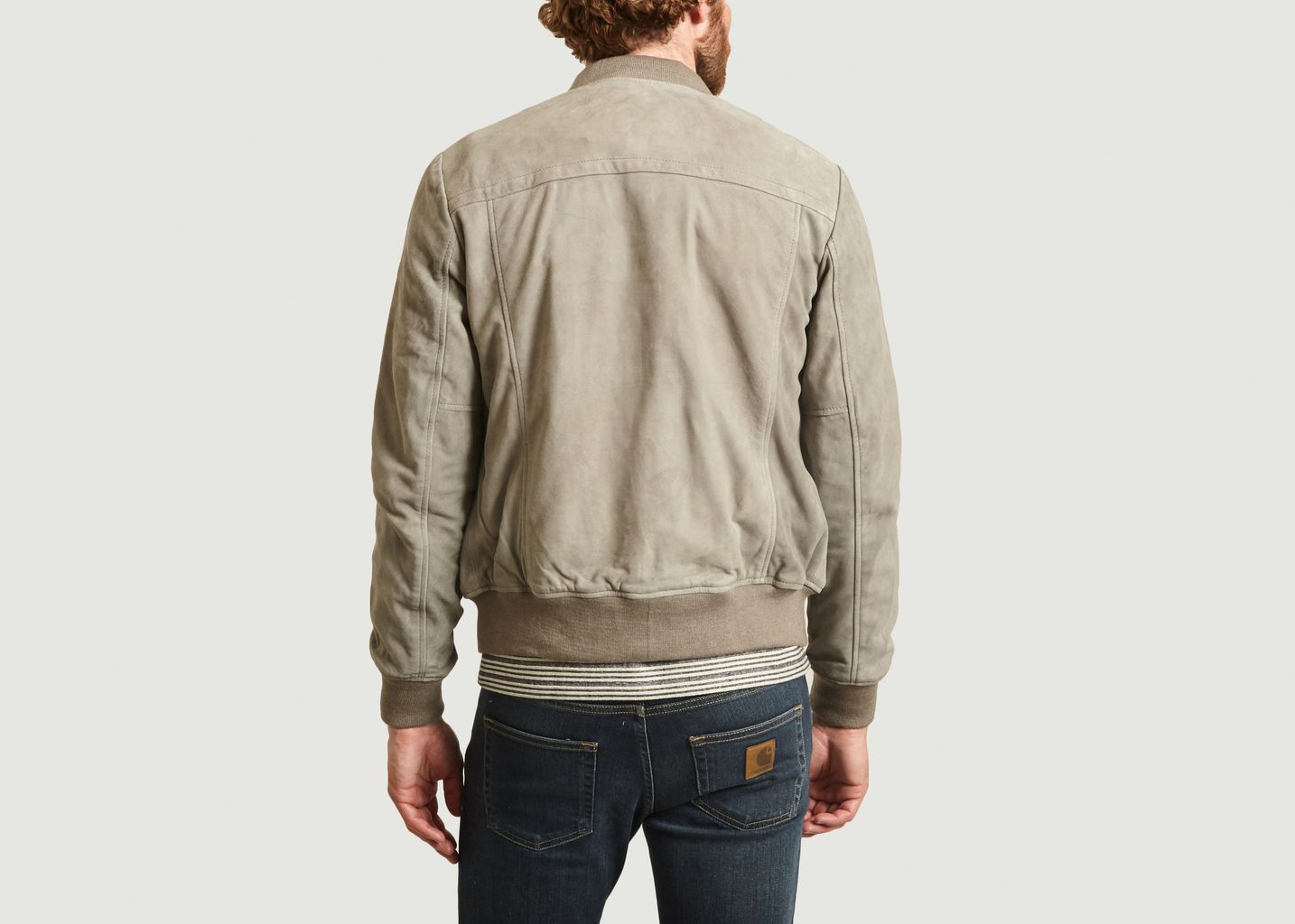 Blouson bomber en cuir velours LC300 - Schott NYC