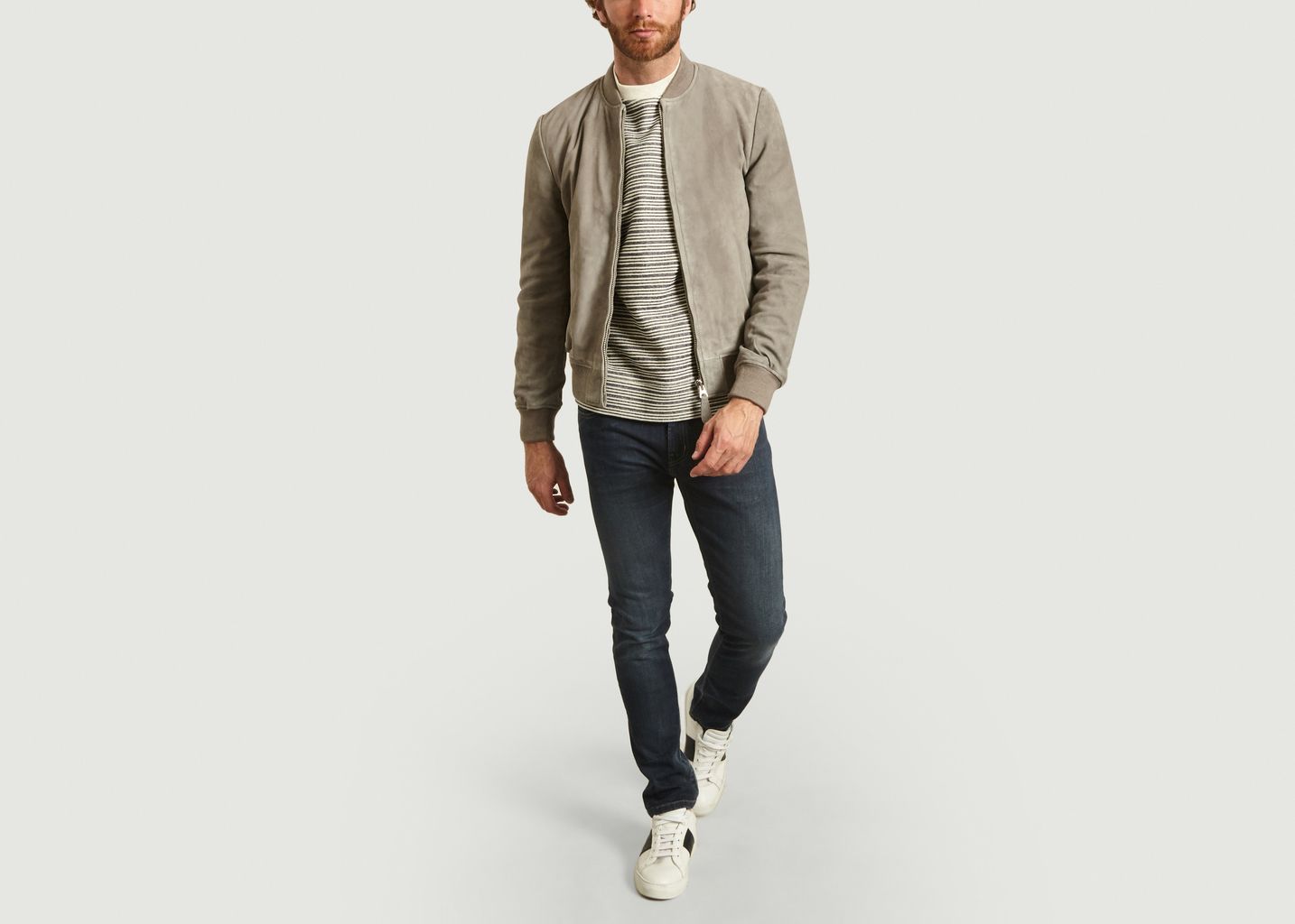 Blouson bomber en cuir velours LC300 - Schott NYC