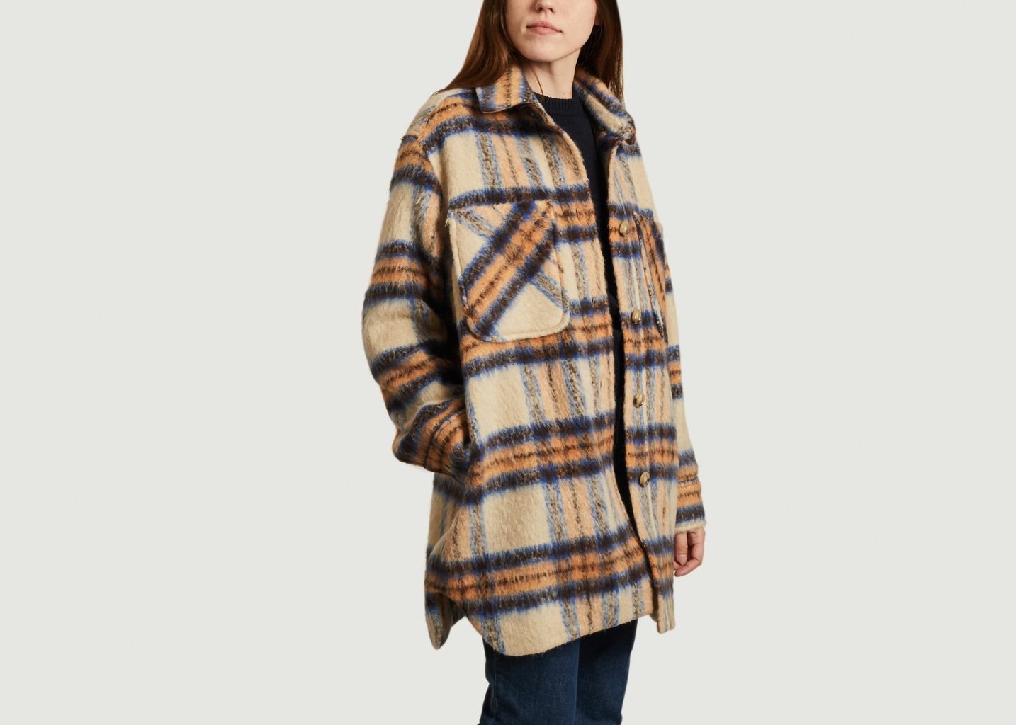 Manteau ample à carreaux - Second Female