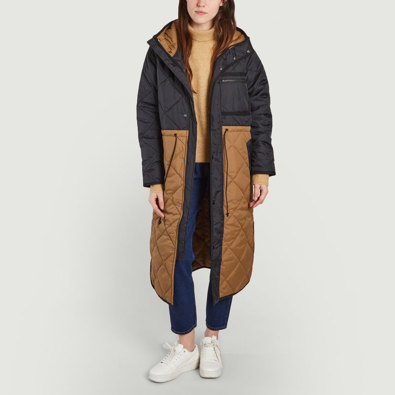 Prudence quilted coat in recycled nylon 