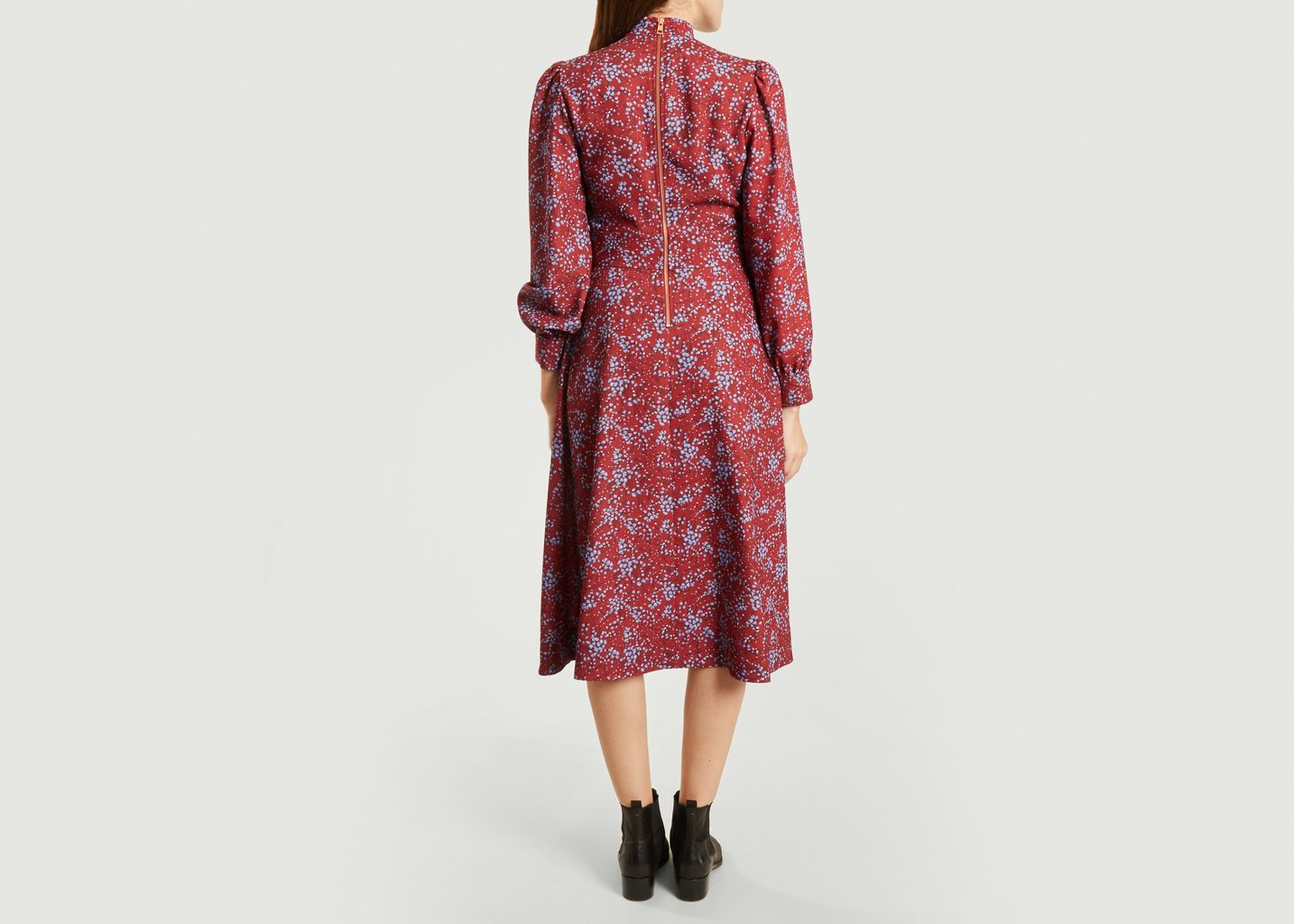 Robe mi-longue imprimée fleuri manches longues - See by Chloé