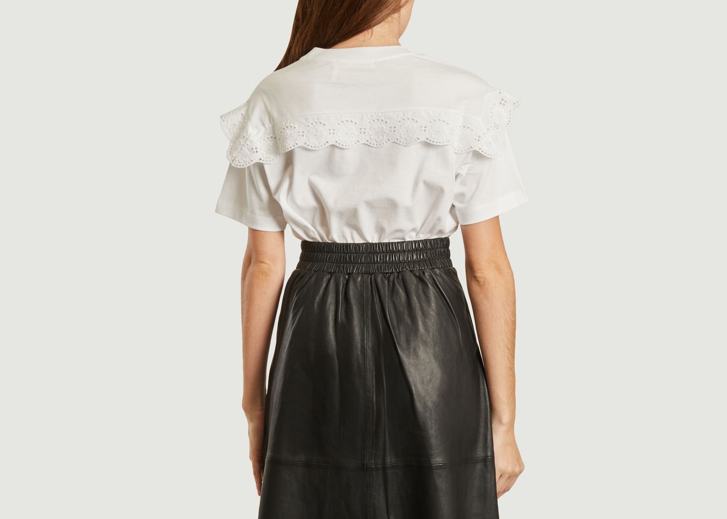T-shirt avec empiècement dentelle - See by Chloé