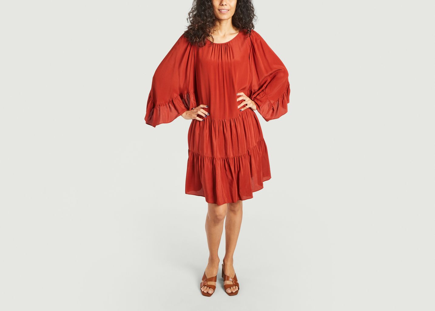 Dress with ruffled sleeves - See by Chloé