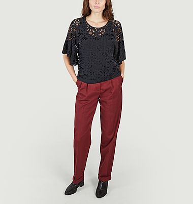 Perforated blouse